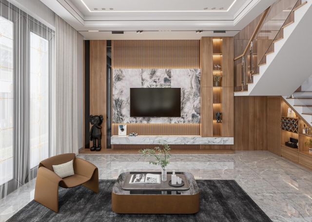  THIẾT KẾ NỘI THẤT PHÒNG KHÁCH HIỆN ĐẠI 